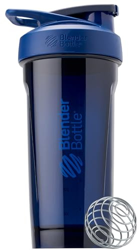 BlenderBottle Sport Shaker Bottle with Wire Whisk, 28-Ounce, Blue – Protein Shakes & Hydration for Athletes & Fitness Enthusiasts, Easy Mixing, Durable & Lightweight, Lockable Lid