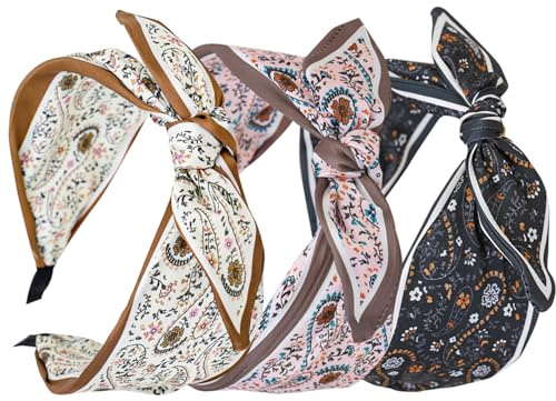 Wide Flowers Women Headbands Top Knot Hair Bands Elastic Head Wrap Cute Outdoor Hair Accessories For Women And Girls (DOT)