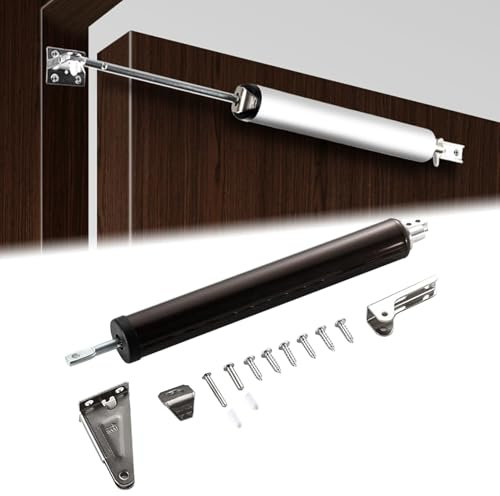 AOZYLY Cierrapuertas Simple Silencioso, Amortiguador Hidráulico Neumático Automático, Artefacto De Cierre De Puerta Doméstico Expuesto, Herrajes para Muebles