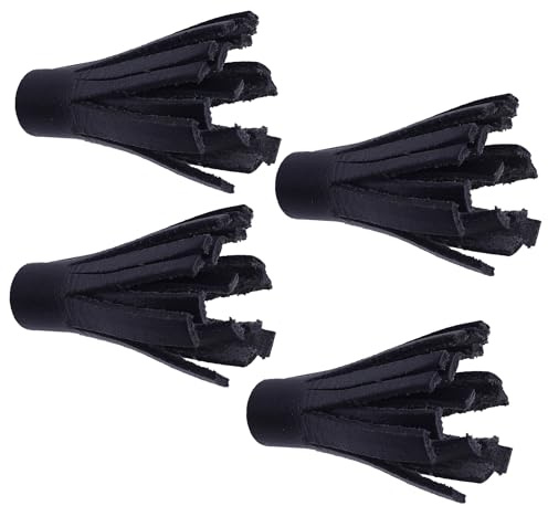 Scottish Ghillie Brogue Laces, Black Cotton, with Tassels (Black, Laces and Tassels)