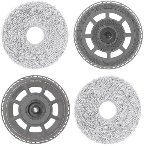 Heykewi Paños de fregona con Soporte de Repuesto para Dreame X50 Ultra Complete / L50 Pro Ultra / X50 Master / L40s Pro Ultra/Mova V50 Ultra Complete / P50s Ultra Robot Aspirador