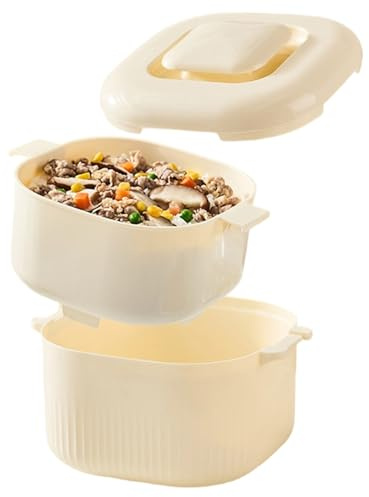 Olla Arrocera Para Microondas - Batería De Cocina Para Cocer Vapor 8,19 Pulgadas | Cucharadora De Vapor Para Microondas - 1700 Ml ABS 800 G Reutilizable Para Pasta, Arroz, Fideos, Verduras Para
