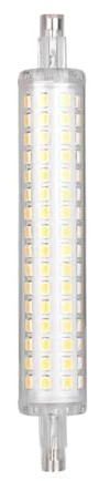 KJXP Belysning, Paket om 5, LED R7S-lampa AC220V 2835SMD 64/128leds 78mm/118mm Spotlight Floodlight R7S-lampor(Warm White,118mm 220v)