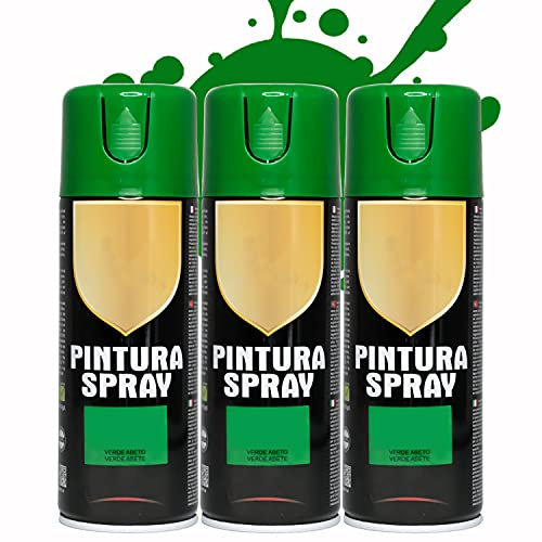 BESCH Pintura Spray 400ml para Metal/Madera/Plástico (Verde Abeto, 400 ml (Paquete de 3)