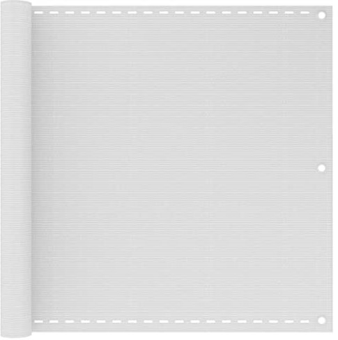 vidaXL Ecran de Balcon Brise-Vue Brise-Vent Store de Jardin Ecran de Protection Ecran d'Intimité Jardin Extérieur Blanc 90x500 cm PEHD