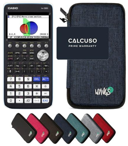 Casio fx-CG50 including a WYNGS protective case in Blue - Basic Set