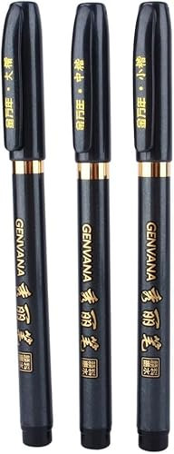 Dekaim Kalligrafiestift(3 Stück), Schwarzer Faserschreiber, Handschriftstifte, Für Anfänger, Handgeschriebene Briefe, Grußkarten, Tagebücher(Schwarzer)