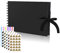 MultiValue Album Fotografico Adesivo Fai da Te, 30 Pagine Double-Sided Scrapbook 8,5 x 5,8 Pollici con Singola Foto Angolo, Anniversario Verticale (Nero)