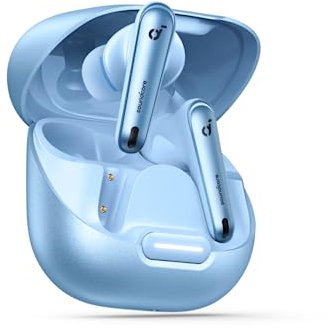 soundcore by Anker Liberty 4 NC Kabellose Earbuds mit Geräuschunterdrückung, 98,5% Noise Cancelling, Adaptive Geräuschunterdrückung für Ohren und Umgebung (Hellblau) (Generalüberholt)