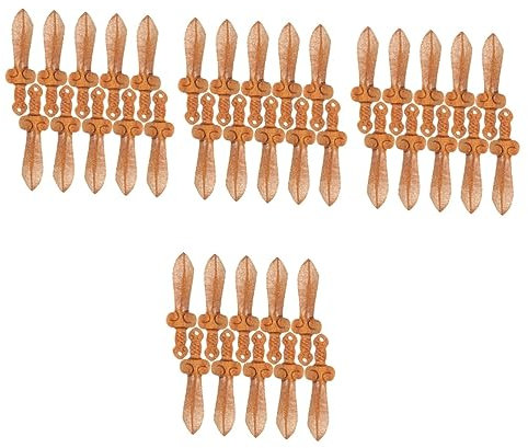 ifundom 40pièces Décorations Bois Sculpté Pour Accessoires Bois Pour Décoration Intérieure Élégante Et Chaleureuse Pour Salon La Chambre Bureau