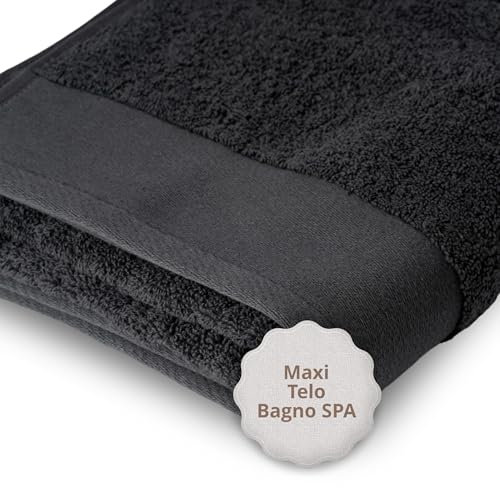 casaviva - Maxi-Badetuch 150x100 cm, 100% hochwertige Baumwolle 750 g/m² - Oeko-Tex Baumwollhandtuch, extra kuschelig und saugfähig, Duschtuch - Anthrazitgrau