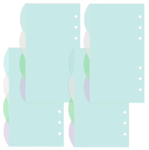 DY.2ten 16 Fogli Index Divisori Raccoglitori ad Anelli A6,6 Fori Plastica Divisorio Pagina Indice Tab,per A6 Quaderni ad Anelli, Diario di Viaggio Quotidiano