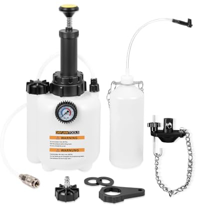DAYUAN 3L Bremsenentlüfter mit 1L Absaugbehälter für E20 (ø45mm), für Auto und Motorrad, Bremsenentlüftungsgerät, Bremsflüssigkeitswechselgerät, Bremsenentlüfterflasche