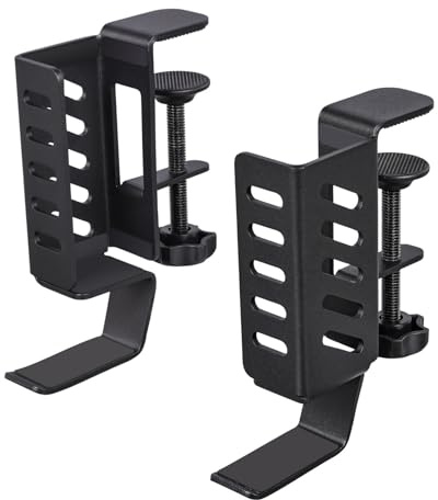 Soporte lateral de escritorio para auriculares y laptop, organizador de escritorio para PC y laptop, accesorios para el hogar y la oficina, solución de almacenamiento eficiente para un espacio de