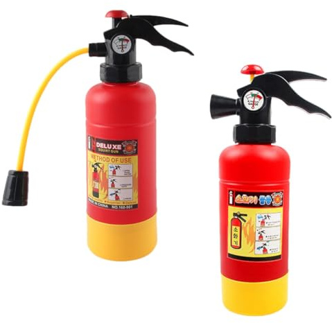 JUMPLAWN Extintor de Incendios Juguete Acuático para 2 Piezas Mini Extintores Plástico Seguro Tamaño Pequeño para Juegos de Playa y Actividades al Aire Libre