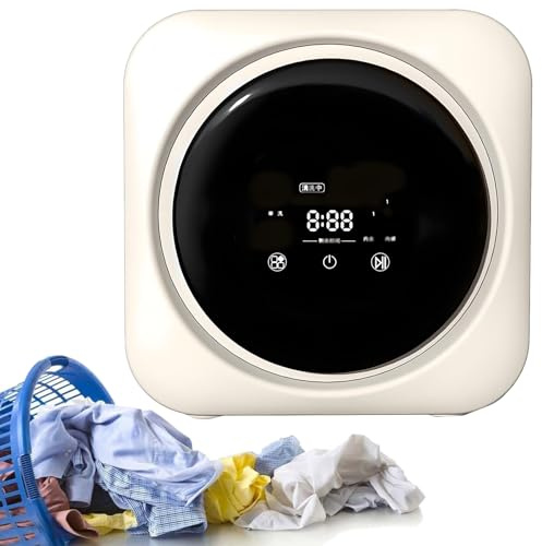 TozMvi Mini Lavatrice per Calzini, Lavatrice Completamente Automatica, Asciugatrice Portatile, Lavatrice per Biancheria Intima da 3,5 L, per Appartamento, Hotel, Casa Desktop