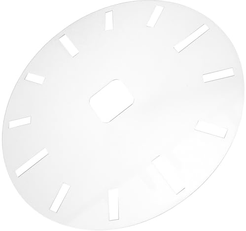 jojofuny Gabarit D’horloge en Acrylique Transparent pour Défonceuse, Modèle de Cadran Rond Chiffres, Outils pour Incrustation DIY en Bois, Pochoir Réutilisable et Résistant aux Rayures,