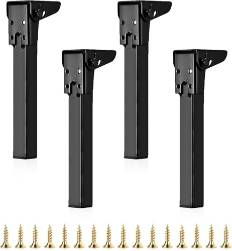 ROTKUSZ 4PCS Patas de Mesa Plegables de Hierro, 70CM Patas de Muebles de Metal, para Mesa de Centro, Cama, Sofá