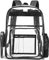 SPEEDEVE Sac à Dos Transparent Imperméable pour Travail Collège Voyage,Noir