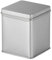 Cha Cult NEU teemando® Dose Trio, 125 g eckig, Scharnierdeckel, silber 9,5 x 7,3 x 7,3 cm