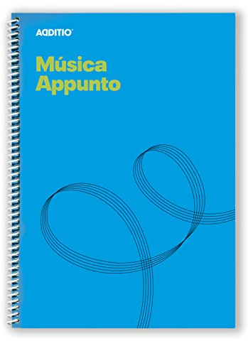 Appunto Music Notebook 12 Pentagram 9mm + Annotations - Blue
