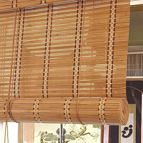 Inre bambu persienner, retro dekorativa bambu rullgardin, rullgardiner, romerska persienner, fönsterluckor för fönsterdörrar, andningsbar/naturlig, W×H-90x200cm/35,5x79in