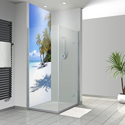 WANDFREUDE individuelle Duschrückwand Aluverbundplatte auf Maß (1 Stück - Malediven - Seidenmatt) – Dusche Wandverkleidung Duschwandverkleidung Duschrückwände