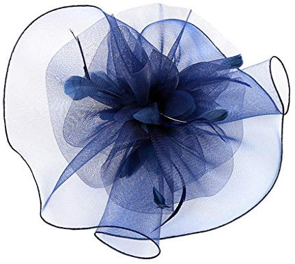 MILAX Fascinator Hut Damen Women's Fascinator Hat Ladies’ Cocktail Party Fascinator Flower Feather Tea Party Women Girls Hair Clip Bowknot Fascinator Hat