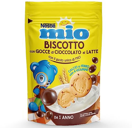 NESTLÉ MIO Biscotto con Gocce di Cioccolato al Latte da 12 mesi, 6 Sacchetti da 150g (900g)