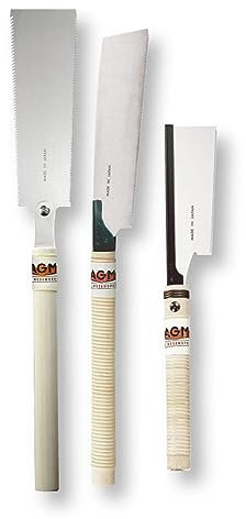 MAGMA Juego de 3 sierras japonesas J-WK220 (Kataba 220 mm), J-WD150 (Douzuki 150 mm), J-WR240 (Ryoba 240 mm), J-SS03