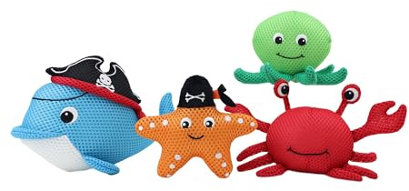 Bath Toys Water Toys for Toddlers, Tiny To Tots Bathtime Fun, Swim Pool Toy Gifts For 0M+ Educational & Fun, Kids Fill N Spill (Baby Plush Toys)