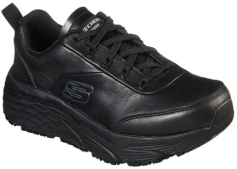 Skechers Women's Max Cushioning Elite Sr Kajus Sneaker, Black Leather/Synthetic, 4 UK