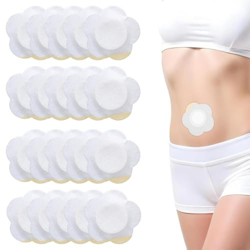 OHREN 20pz Impacco Olio di Ricino per Ombelico, Impacco Olio di Ricino Cuscinetti Tessuto Spunlace Altamente Assorbente Castor Oil Pack Wrap Senza Lavaggio (Olio Non Incluso)