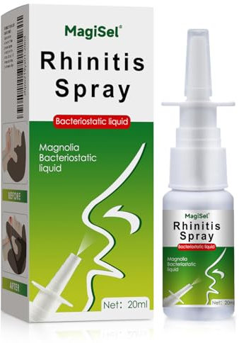 Spray Nasal Descongestionante, Spray Nasal con Agua de Mar, Spray Higiene Nasal Hidratante, Spray Pulmonar de Hierbas, Calmar e Hidratar la Nariz Seca e Irritada, Rinitis, para Lavados Nasales 20ml