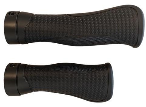 Manovella Fahrradgriffe Ergonomisch für Drehgriff – Kurz & Lang (138/102 mm) – Schraubgriffe Ø 22 mm für MTB, E-Bike & Trekking – rutschfest & Stoßdämpfend – 1 Paar