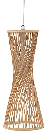 Pauleen Woody Glow Pendant luminaire 48197 Lampada a Sospensione Max. 20 Watt Beige, Bianco Rattan, Metallo E27