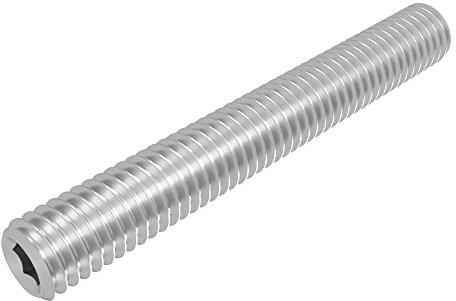 SECCARO Lot de 20 vis sans tête avec bout conique M4 x 30 mm, en acier inoxydable V2A VA A2, DIN 913 / ISO 4026, à six pans creux