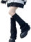 Golden Apple Knitted Leg Warmers Gyaru Gothic Punk Knee High Stockings Sports Yoga Thermal Legwarmers Boots Cuff Warmer for Women Girls (Black)
