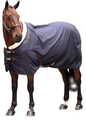 Shires - Couverture de Box pour Chevaux Deluxe (191 cm) (Bleu Marine)