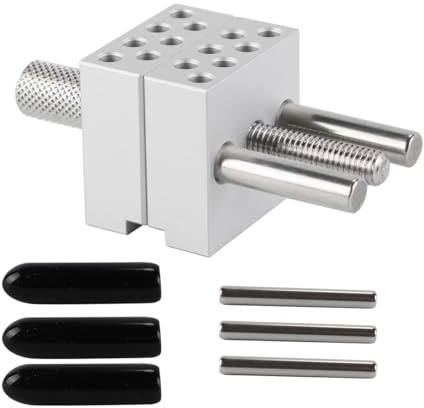 Nicear Mini tornillo de banco ajustable para joyería y reparación de dispositivos electrónicos, con 14 varillas de acero inoxidable, sujeción máxima de 30 mm, para trabajos de precisión.