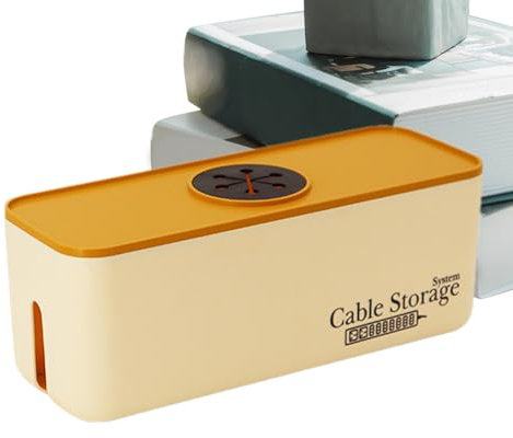 Lnhgh Boîte de rangement de douilles, organisateur de câbles de chargement, organisateur de baguettes métalliques - Accessoires de bureau non glissants, organisation de la maison pour câbles, courants