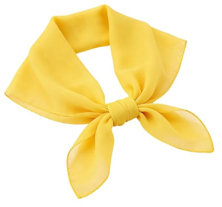 jerbro Chiffon Scarf Women's Scarf Chiffon Neckerchief Plain Bandana Headscarf for Women Girls Halloween Carnival Costume Accessories