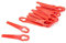 vhbw 20x Ersatz-Messer kompatibel mit Einhell GE-CT 18 Li Rasentrimmer - Ersatzklinge Rot, Kunststoff