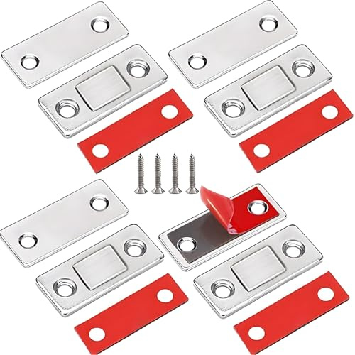 VOARGE Magnete, chiusura magnetica ultra sottile per armadio, porta armadio, chiusura magnetica, per porta, mobili, credenza della cucina, serratura magnetica