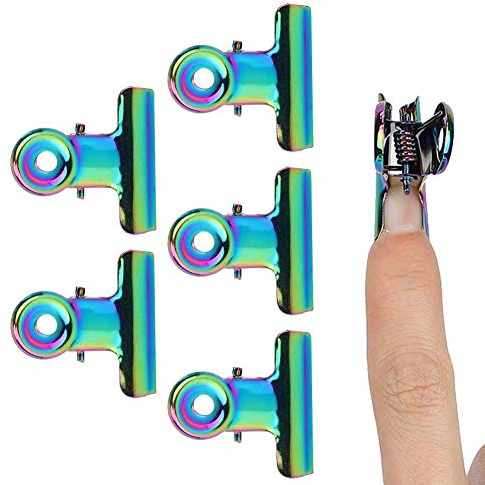 Nikou Clips d'extension d'ongle - 5pcs en acier inoxydable Curve C Clips d'extension d'ongle Accessoires multifonctionnels d'art d'ongle pour ongles longs et fins