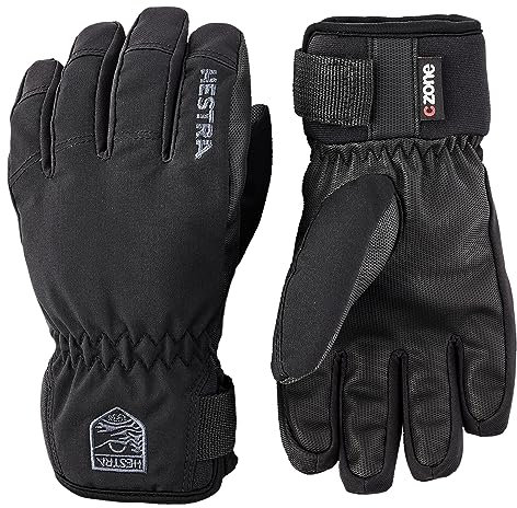 Hestra Ferox Primaloft Junior Glove (Youth 4-13yrs) I Waterproof, Insulated Kids 5-Finger Glove for Skiing, Snowboarding & Playing in The Snow - Black - 3