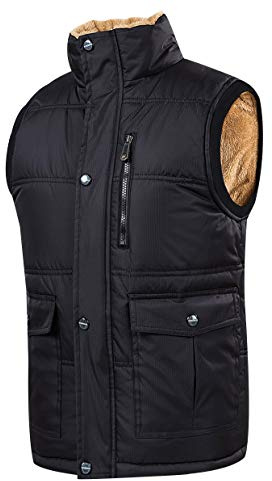 Chaleco Plumas Hombre Chalecos Acolchados Hombre Invierno Chalequillo Chalecos Caballero Gilet Chaleco Acolchado Hombre Chaleco Plumon Guateado Chaqueta Pluma Sin Mangas Hombres Talla Grande Negro 6XL