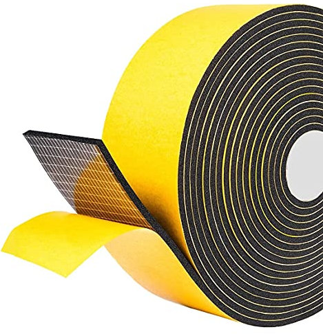 Profiklebeband Moosgummi 50mm breit x 10m lang 3mm dick Selbstklebend Dichtungsband starke Haftung Türdichtung EPDM blend Schaumstoffband für Fenster Ceranfeld Schalldämmung Kollisionsschutz, schwarz