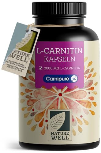 L-Carnitin Kapseln 150x - hochdosiert mit 2250 mg Carnipure®, dem Premium L-Carnitin-Tartrat von Lonza - laborgeprüft mit Zertifikat - 100% vegan - Vorrat für 50 Tage