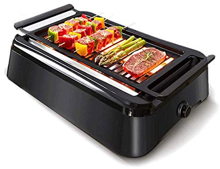 Electric Infrared Indoor Grill - Multifunction Smokeless Portable with Removable Plates, Easy to Clean, Ideal for Outdoor Travel and Family Gatherings